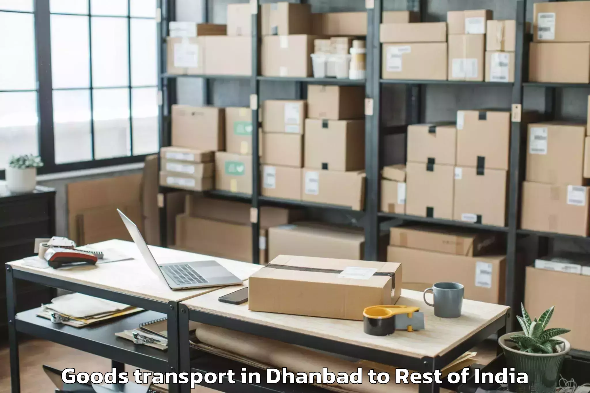 Reliable Dhanbad to Zero Airport Zer Goods Transport